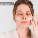 Step-by-step illustration of "How to Apply Ceroxinin" showcasing the application process of ceramide