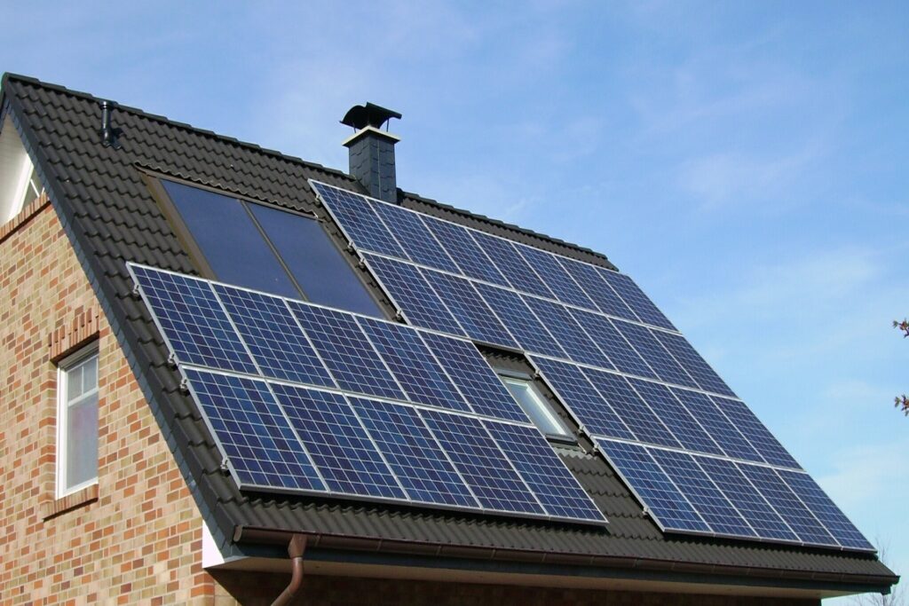 House on solar battery system