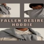 Fallen Desire hoodie made from soft grey fabric, showcasing a casual and stylish design.