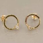 solid gold ear studs
